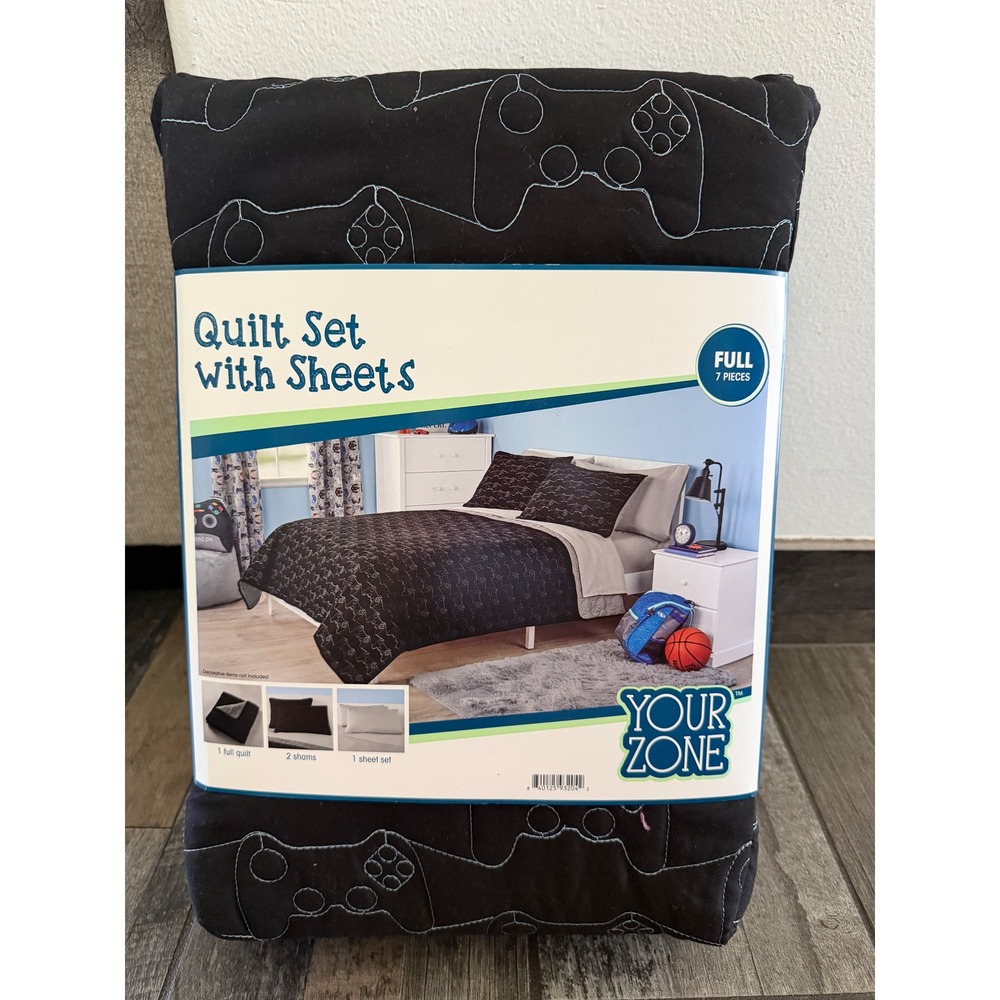 Boy quilt set gamer 7 piece